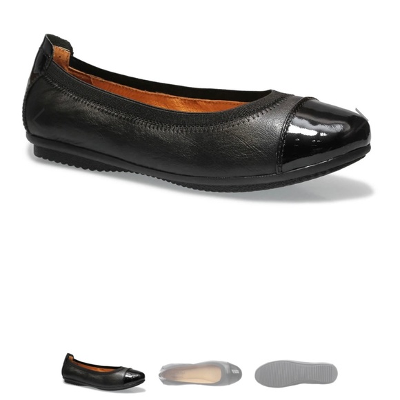 Josef Seibel european comfort shoe/black shiny toe - Picture 2 of 9